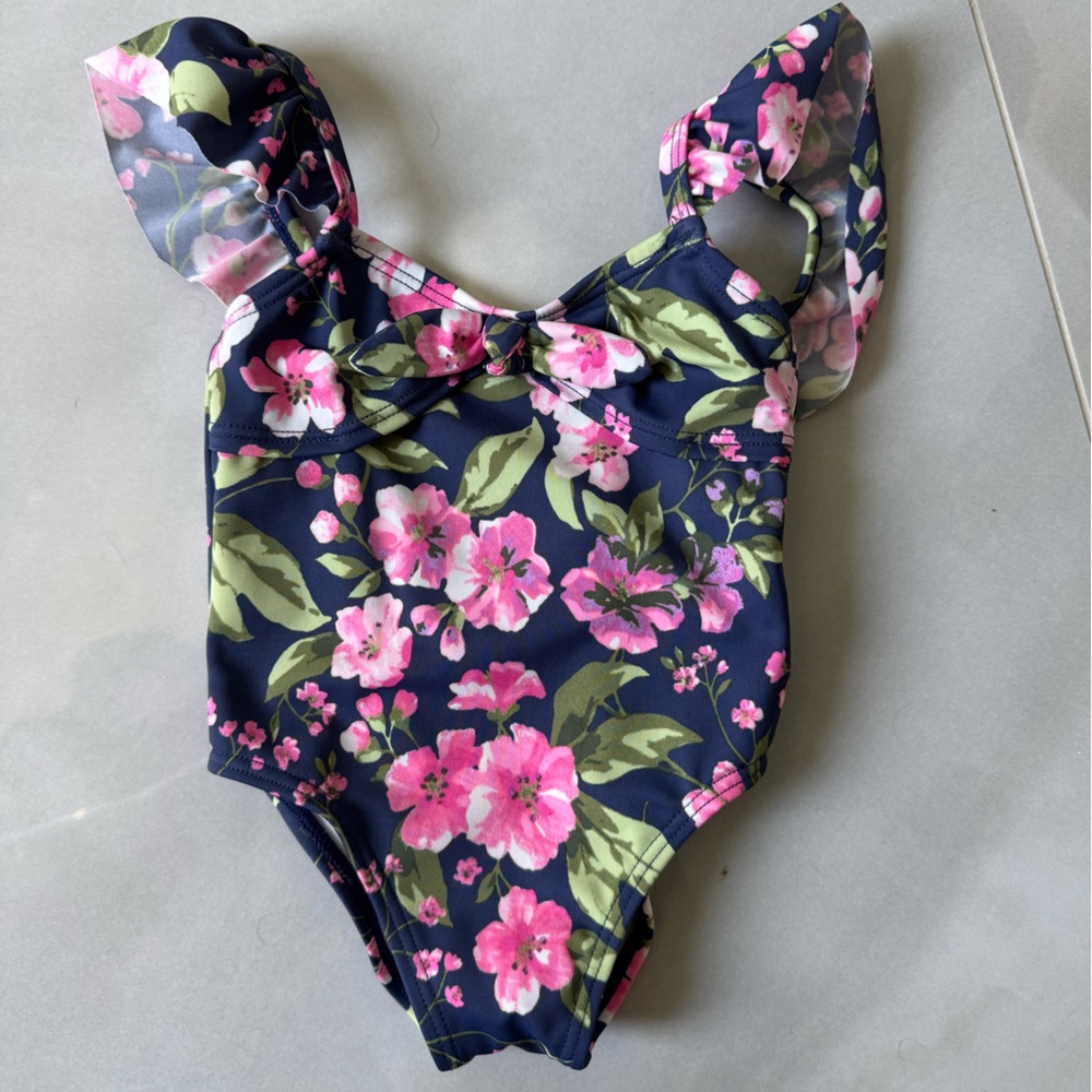 Janie & Jack Baby Girl Floral One-Piece Swimsuit
